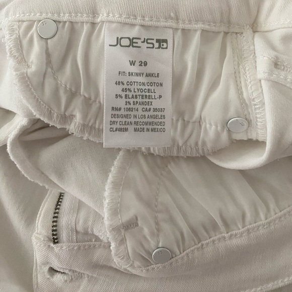 Joe’s Jeans High Rise Skinny Leg Slim. White Size 29 Excellent Condition. - Picture 5 of 8